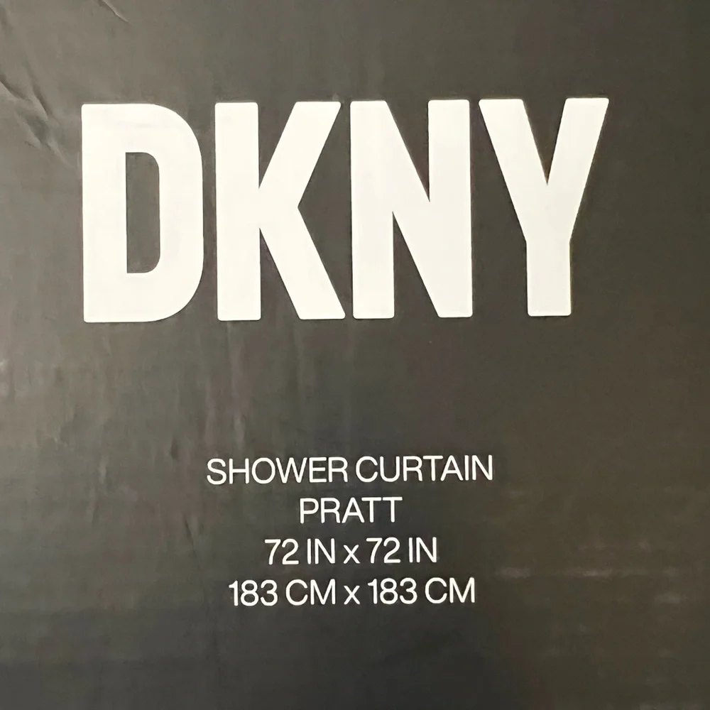 DKNY Shower Curtain Pratt 72 Inch X 72 Inch NWT